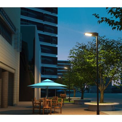 LED Stmívatelná solární pouliční lampa se senzorem STREET LED/30W/9,6V 3000/4000K 6000 mAh IP65 + dálkové ovládání