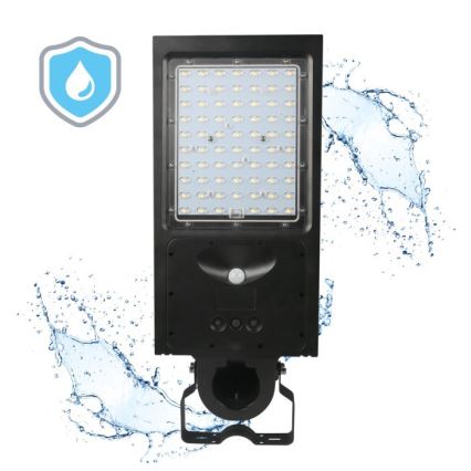 LED Stmívatelná solární pouliční lampa se senzorem STREET LED/30W/9,6V 3000/4000K 6000 mAh IP65 + dálkové ovládání