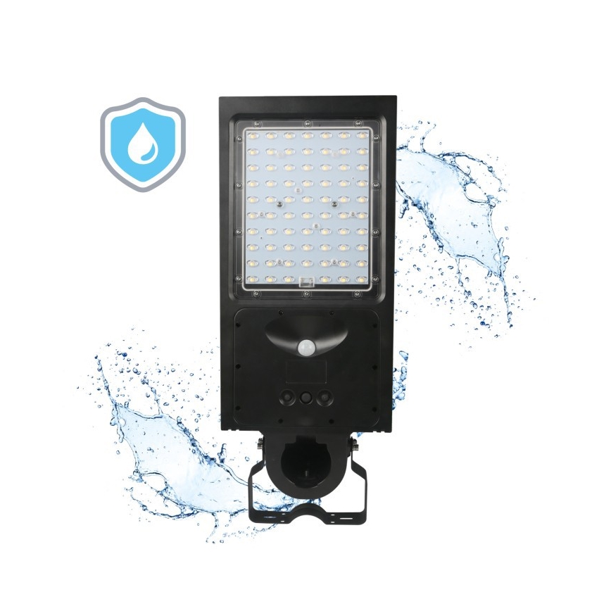 LED Stmívatelná solární pouliční lampa se senzorem STREET LED/30W/9,6V 3000/4000K 6000 mAh IP65 + dálkové ovládání