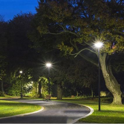 LED Solární pouliční lampa se senzorem LED/10W/3,2V 6500K IP65 + dálkové ovládání