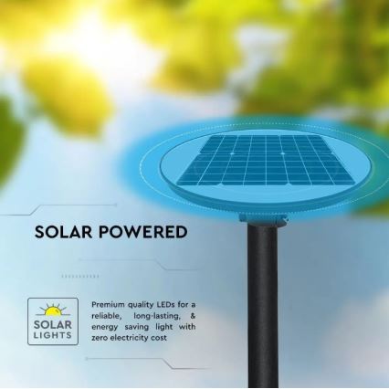 LED Solární pouliční lampa se senzorem LED/10W/3,2V 6500K IP65 + dálkové ovládání