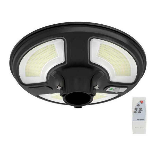LED Solární pouliční lampa se senzorem LED/10W/3,2V IP65 4000K 15000 mAh + dálkové ovládání