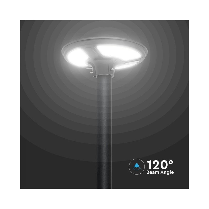 LED Solární pouliční lampa se senzorem LED/10W/3,2V IP65 4000K 15000 mAh + dálkové ovládání