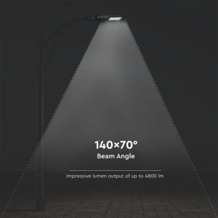LED Solární pouliční lampa se senzorem LED/40W/9,6V IP65 6000K 12000 mAh + dálkové ovládání