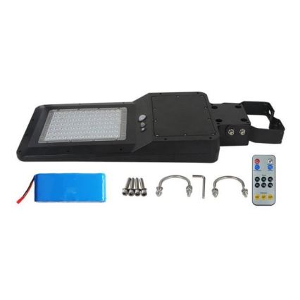 LED Solární pouliční lampa se senzorem LED/40W/9,6V IP65 6000K 12000 mAh + dálkové ovládání