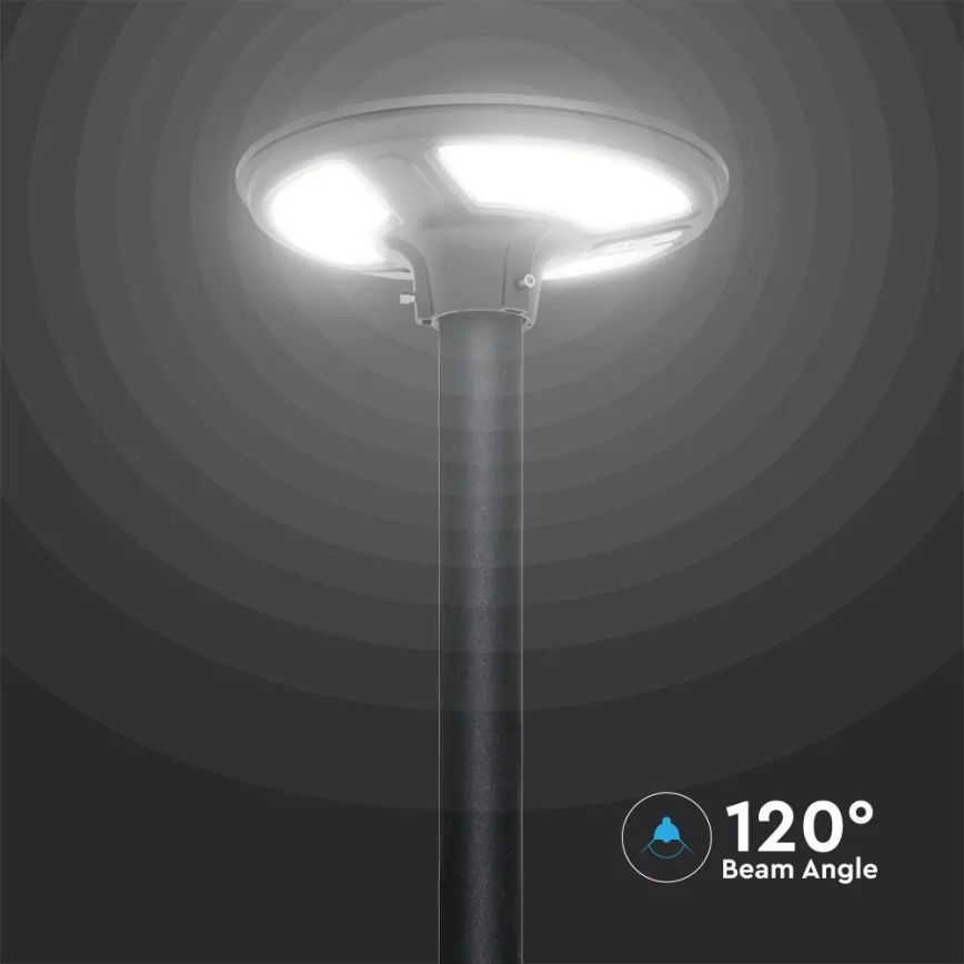 LED Solární pouliční lampa se senzorem LED/7,5W/3,2V IP65 4000K 15000 mAh + dálkové ovládání