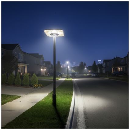 LED Solární pouliční lampa se senzorem SOLSUMI LED/25W/3,2V 3000/4000/6500K IP54 24000 mAh + dálkové ovládání