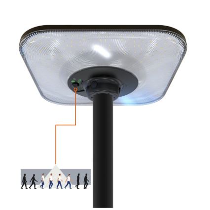 LED Solární pouliční lampa se senzorem SOLSUMI LED/25W/3,2V 3000/4000/6500K IP54 24000 mAh + dálkové ovládání