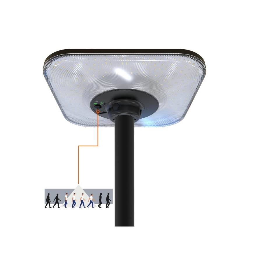 LED Solární pouliční lampa se senzorem SOLSUMI LED/25W/3,2V 3000/4000/6500K IP54 24000 mAh + dálkové ovládání