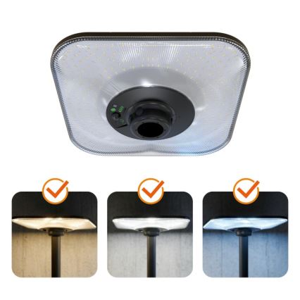 LED Solární pouliční lampa se senzorem SOLSUMI LED/25W/3,2V 3000/4000/6500K IP54 24000 mAh + dálkové ovládání