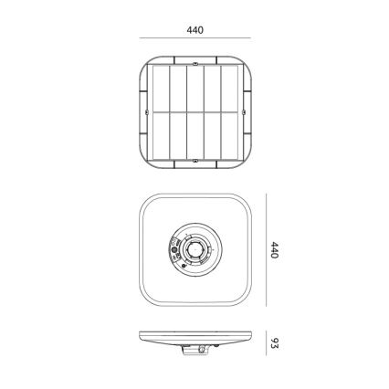 LED Solární pouliční lampa se senzorem SOLSUMI LED/25W/3,2V 3000/4000/6500K IP54 24000 mAh + dálkové ovládání