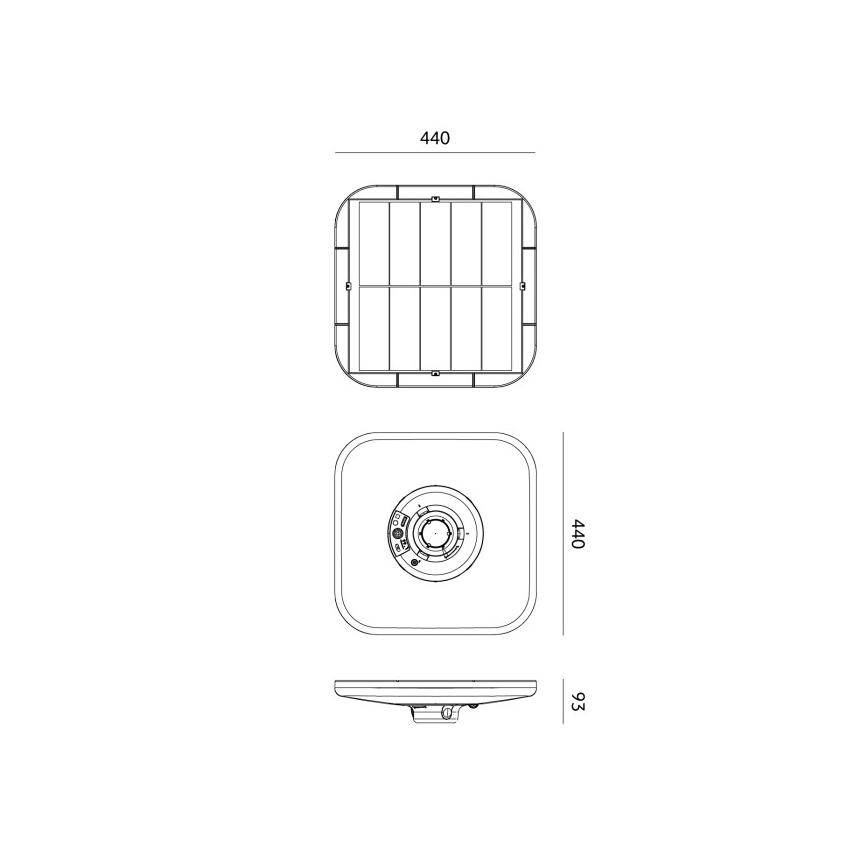 LED Solární pouliční lampa se senzorem SOLSUMI LED/25W/3,2V 3000/4000/6500K IP54 24000 mAh + dálkové ovládání