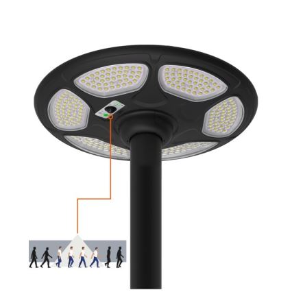 LED Solární pouliční lampa se senzorem SOLSUMI LED/25W/3,2V IP54 25000 mAh + dálkové ovládání