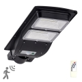 LED Solární pouliční lampa se senzorem STREET 2xLED/6W/3,2V 12000 mAh IP65 + dálkové ovládání