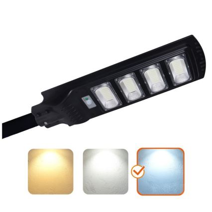 LED Stmívatelná solární pouliční lampa se senzorem URBI LED/11W/3,2V 6500K 15000 mAh IP54 + dálkové ovládání