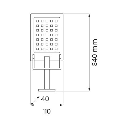 LED Solární reflektor ADIK LED/1,2W/3,7V 1200 mAh 6500K IP44