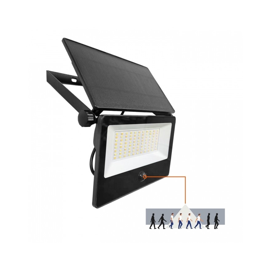 LED Solární reflektor se senzorem NCS G2 LED/30W/3,7V 3000/4000/6500K IP54 5200 mAh