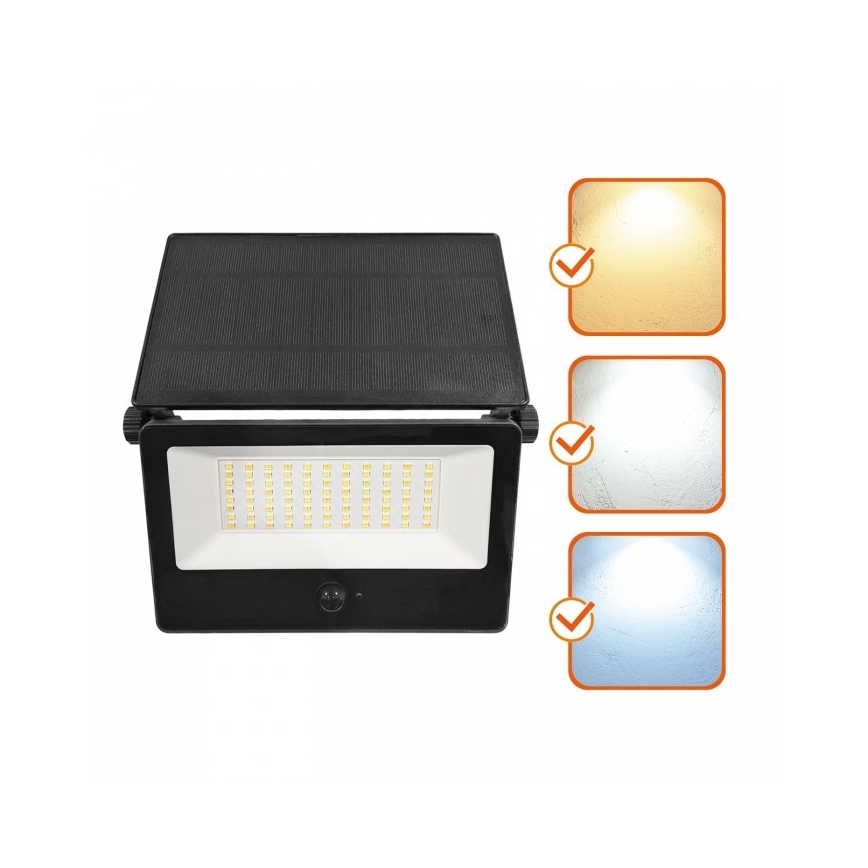 LED Solární reflektor se senzorem NCS G2 LED/30W/3,7V 3000/4000/6500K IP54 5200 mAh