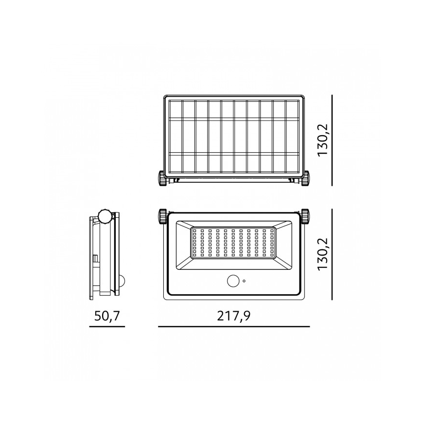 LED Solární reflektor se senzorem NCS G2 LED/30W/3,7V 3000/4000/6500K IP54 5200 mAh