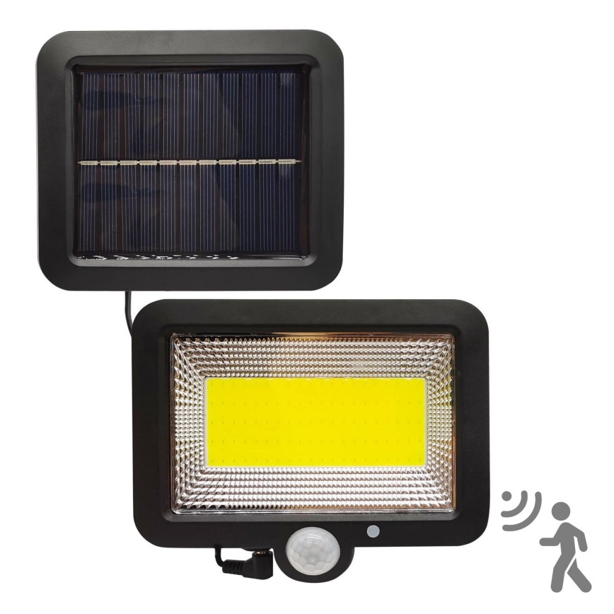 LED Solární reflektor se senzorem DUO LED/1W/3,7V IP44