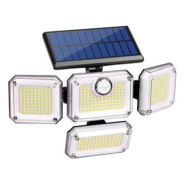 LED Solární reflektor se senzorem GLOW LED/2,5W/3,7V 6500K IP44 2400 mAh + dálkové ovládání