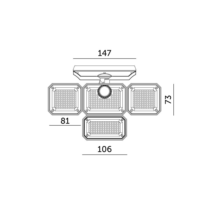 LED Solární reflektor se senzorem GLOW LED/2,5W/3,7V 6500K IP44 2400 mAh + dálkové ovládání