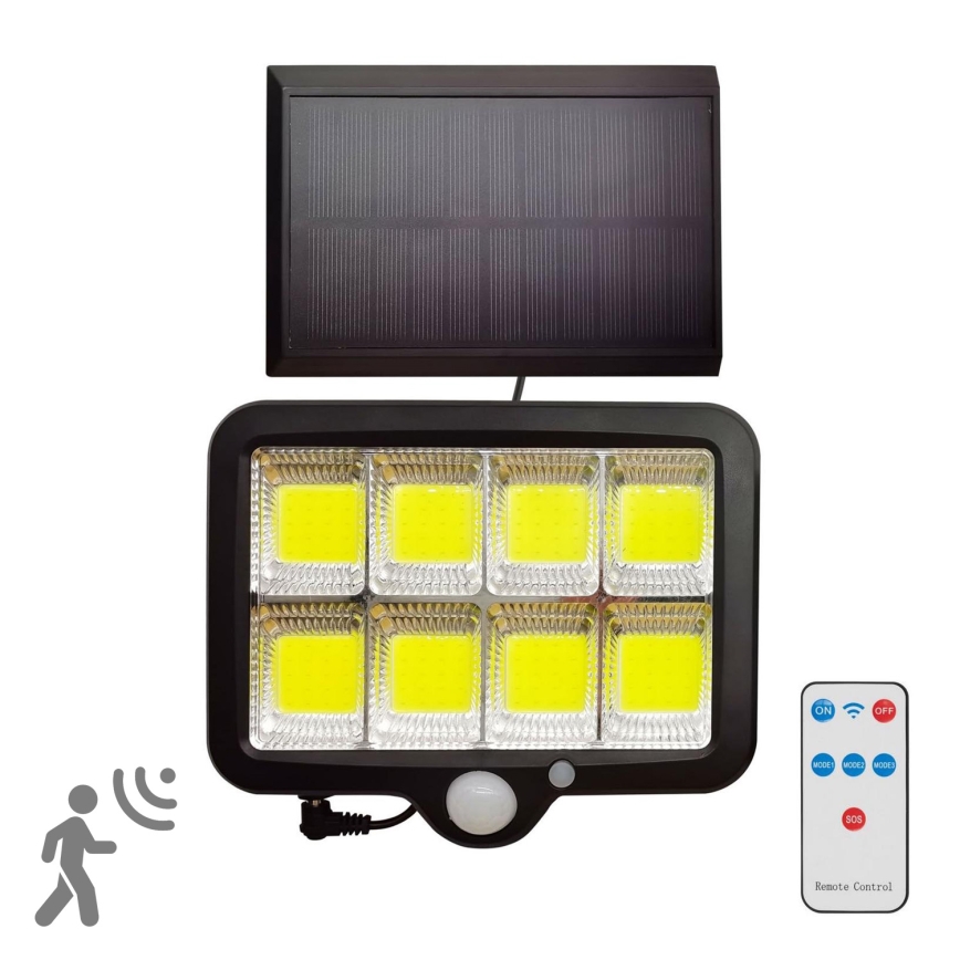 LED Solární reflektor se senzorem INTEGRA LED/3W/3,7V IP44 + dálkové ovládání