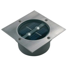 LED Solární reflektor se senzorem LED/0,12W/2xAAA IP67 nerez čtverec