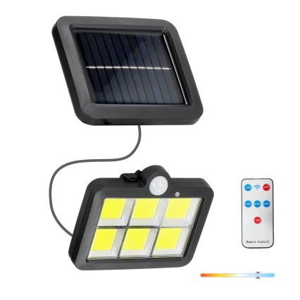LED Solární reflektor se senzorem LED/1,5W/3,7V 6000K IP44 1200 mAh
