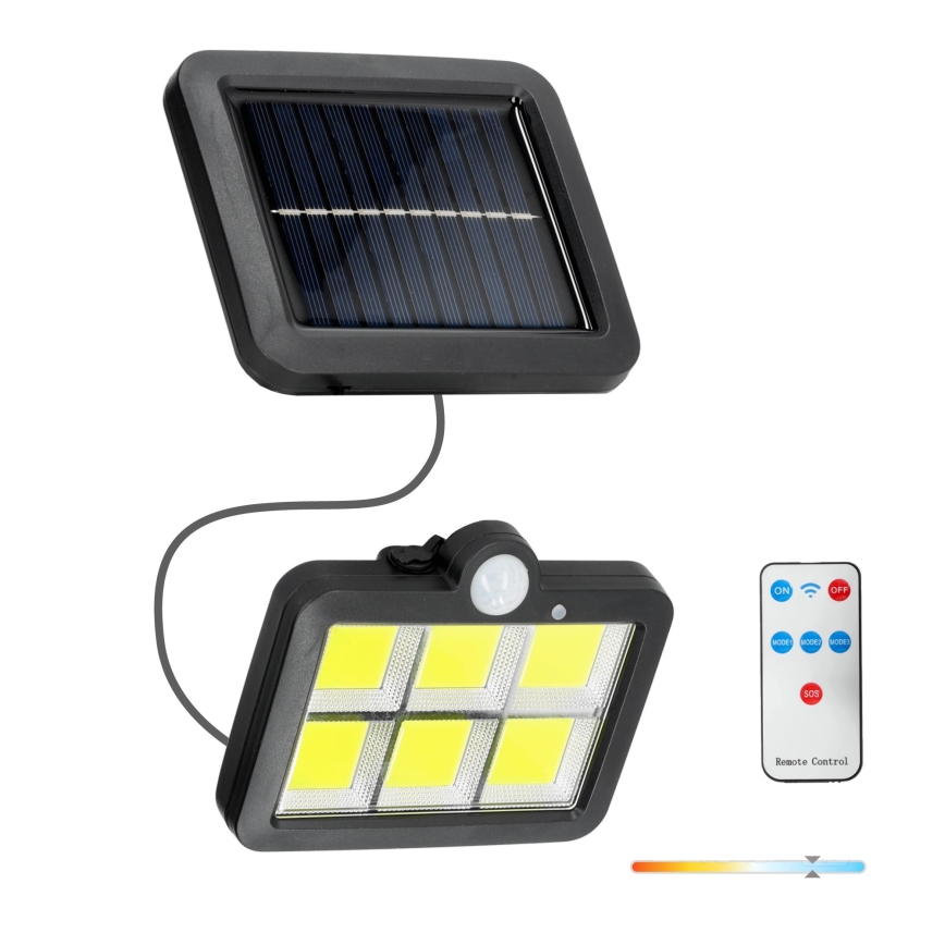 LED Solární reflektor se senzorem LED/1,5W/3,7V 6000K IP44 1200 mAh