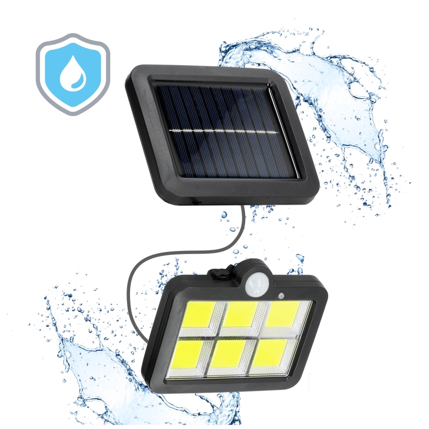 LED Solární reflektor se senzorem LED/1,5W/3,7V 6000K IP44 1200 mAh
