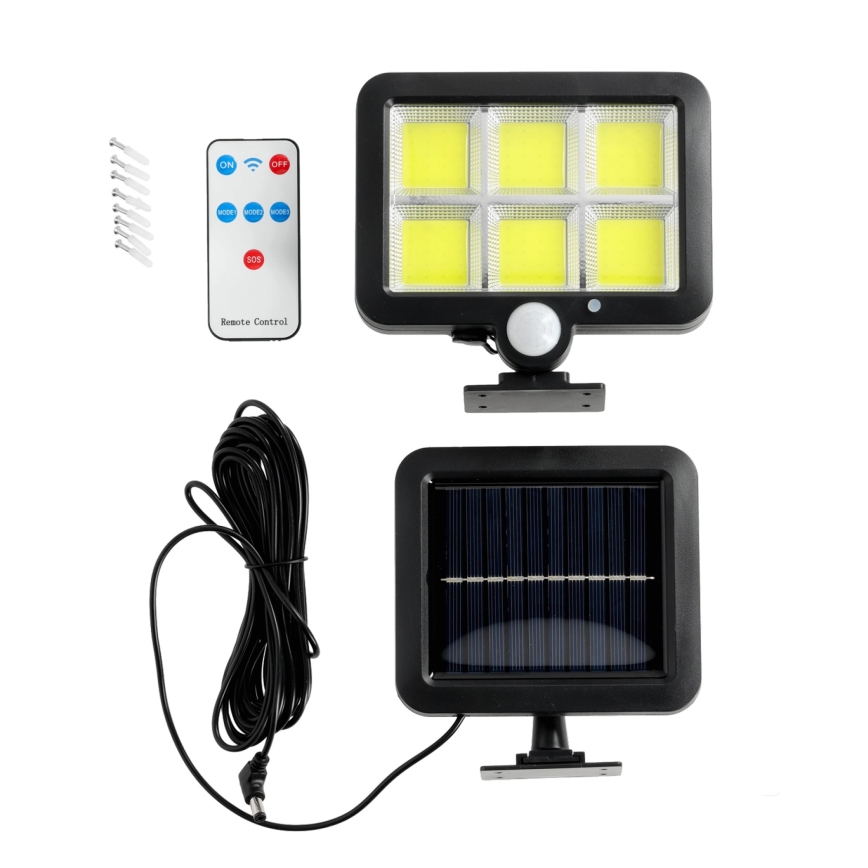 LED Solární reflektor se senzorem LED/1,5W/3,7V 6000K IP44 1200 mAh