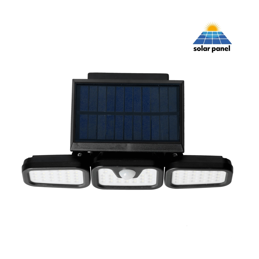 LED Solární reflektor se senzorem LED/1,5W/3,7V 6000K IP44 2400 mAh
