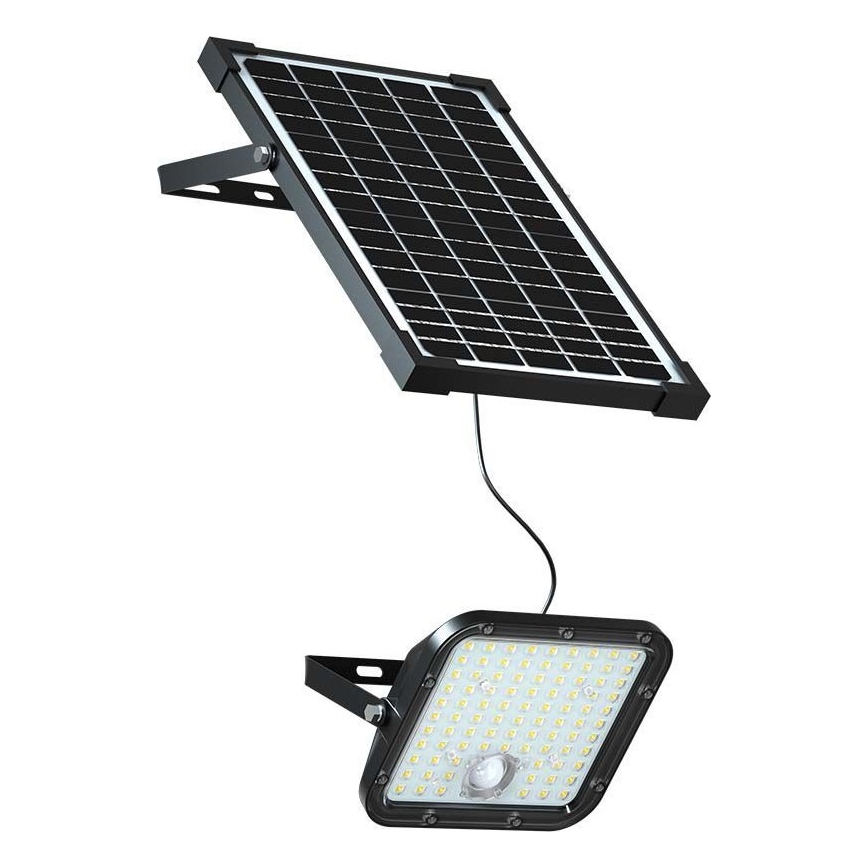LED Solární reflektor se senzorem LED/30W/6,4V 4000K + dálkové ovládání