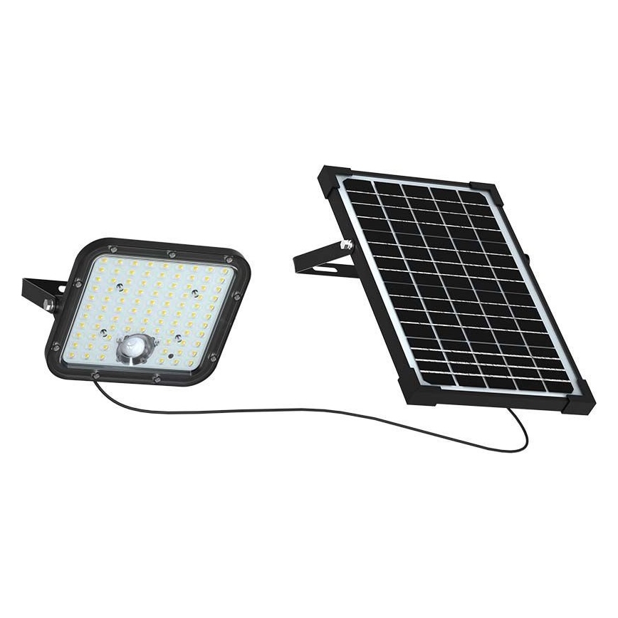 LED Solární reflektor se senzorem LED/30W/6,4V 4000K + dálkové ovládání