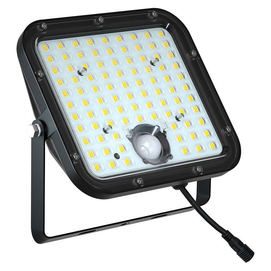LED Solární reflektor se senzorem LED/30W/6,4V 6400K + dálkové ovládání