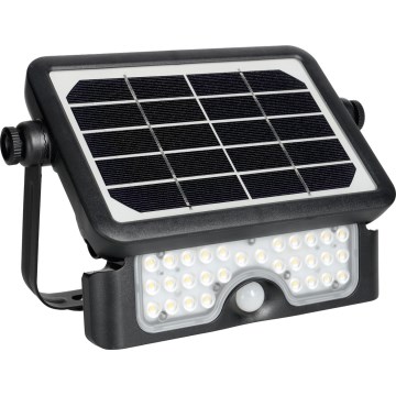 LED Solární reflektor se senzorem LED/5W/3,7V 4000K IP65 3000 mAh