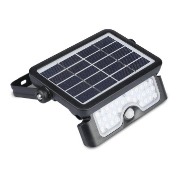 LED Solární reflektor se senzorem LED/5W/3,7V IP65 4000K 3000 mAh