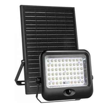 LED Solární reflektor se senzorem MHCS LED/20W/3,2V 3000/4000/6500K IP65 10000 mAh + dálkové ovládání