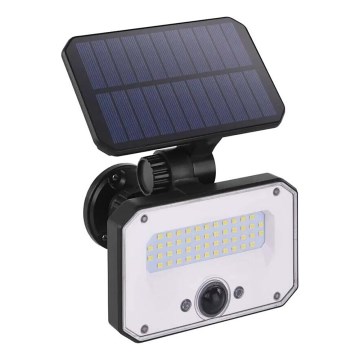 LED Solární reflektor se senzorem pohybu SPILO LED/3,7V 3600mAh 4000K IP54 + dálkové ovládání