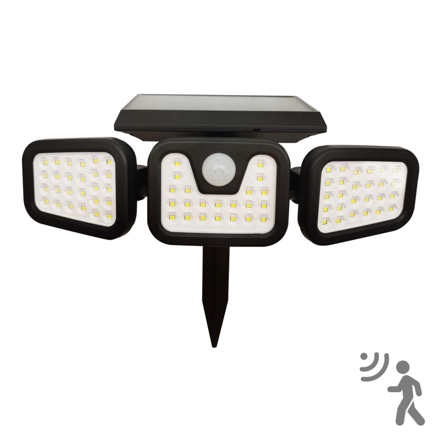 LED Solární reflektor se senzorem TRIO LED/0,6W/3,7V 1200 mAh IP44