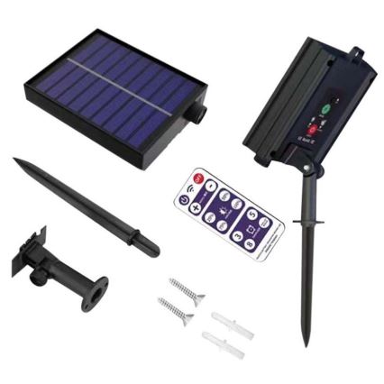 LED Solární řetěz 10xLED/0,5/4,5V 12 m 3000K IP44 1200 mAh + dálkové ovládání