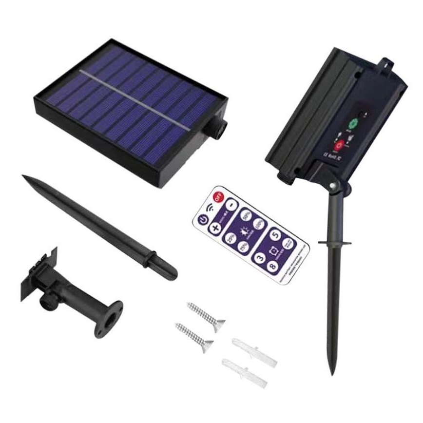 LED Solární řetěz 10xLED/0,5/4,5V 12 m 3000K IP44 1200 mAh + dálkové ovládání