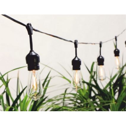 LED Solární řetěz 10xLED/1,2V 600 mAh 5,94m IP44 teplá bílá