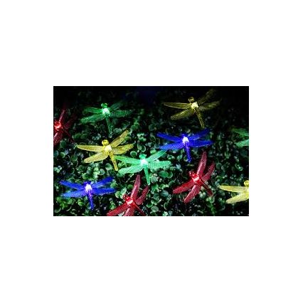 LED Solární řetěz 10xLED/1,2V vážky IP44