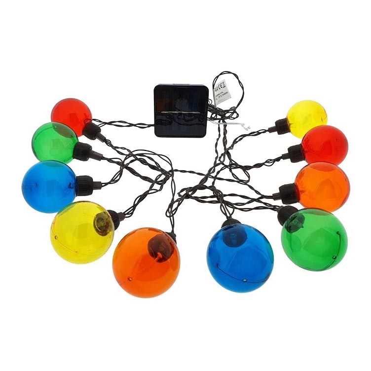 LED Solární řetěz 10xLED/3,65m 600 mAh IP44 multicolor