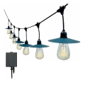 LED Solární řetěz 15xLED/0,2W/3,7V 15,6 m 3000K IP44 2400 mAh