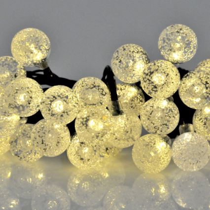 LED Solární řetěz 30xLED/8 funkcí 300 mAh 4,9m IP44 teplá bílá