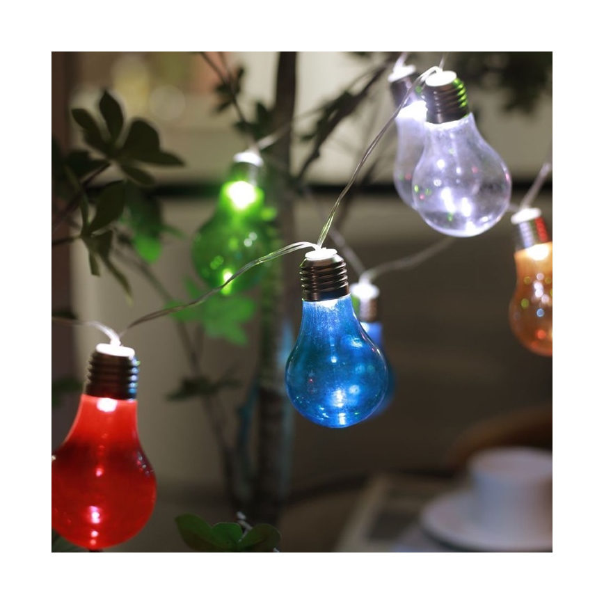 LED Solární řetěz PARTY 10xLED/1,2V IP44