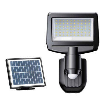 LED Solární senzorový reflektor TOMI LED/10W/7,4V 1800 mAh IP44